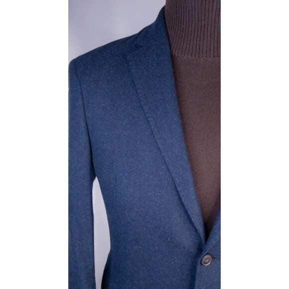 Tommy Hilfiger Mens Blazer Jacket Size 36 Navy Blue Solid Wool Sport Coat 2-Bttn - Picture 5 of 13